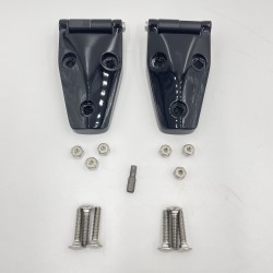 LR Defender 06- Pair Of Bonnet Hinges For Gloss Black Paint Finish JM-90658B / DA1152B