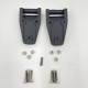LR Defender 06- Pair Of Bonnet Hinges For Gloss Black Paint Finish JM-90658B / DA1152B