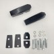 LR DEFENDER -16 ALUMINIUM WINDSCREEN BRACKET PAIR BLACK JM-90646B / DA1142B