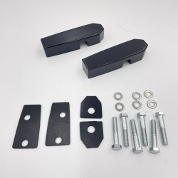 LR DEFENDER -16 ALUMINIUM WINDSCREEN BRACKET PAIR BLACK JM-90646B / DA1142B