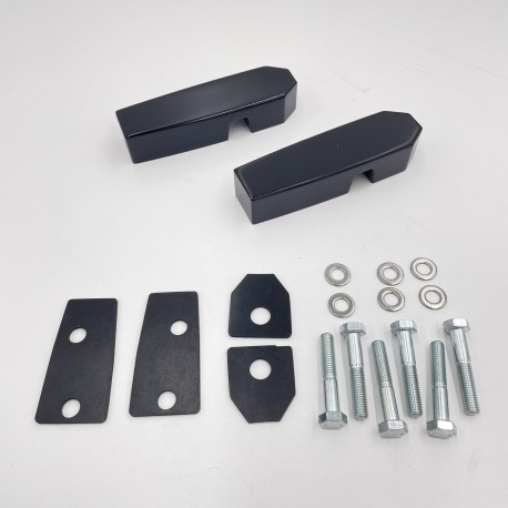 LR DEFENDER -16 ALUMINIUM WINDSCREEN BRACKET PAIR BLACK JM-90646B / DA1142B