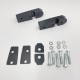 LR DEFENDER -16 ALUMINIUM WINDSCREEN BRACKET PAIR BLACK JM-90646B / DA1142B