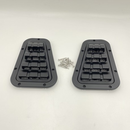 LR DEFENDER KBX TOP VENT TWO LINE BLACK JM-90582-2B