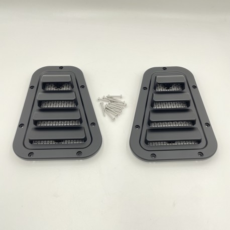 KBX LR DEFENDER WING TOP AIR INTAKE GRILLE MAT BLACK WITHOUT LOGO KBX JM-90631