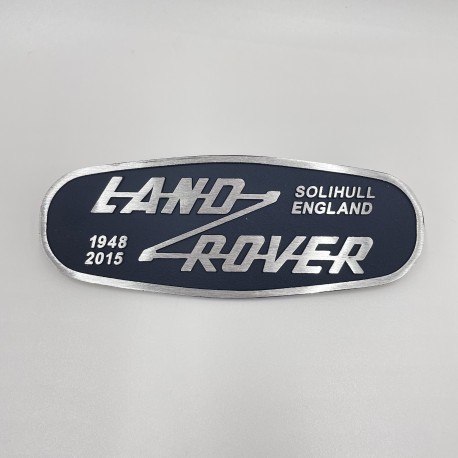 LR SERIES DEFENDER Solihull England 1948-2015 Aluminum Alloy Metal Badge FT-LRE052