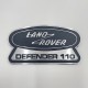 LR DEFENDER 110' -16 Aluminum Alloy Metal Badge FT-LRE077