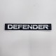 LR DEFENDER Front or Rear Emblem Sticker Silver/Black 9x1.5in / 230x37mm
