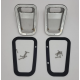 Land Rover Defender Stainless Steel Wing Top Air Intake Grill PAIR Left & Right