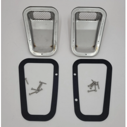 Land Rover Defender Stainless Steel Wing Top Air Intake Grill PAIR Left & Right