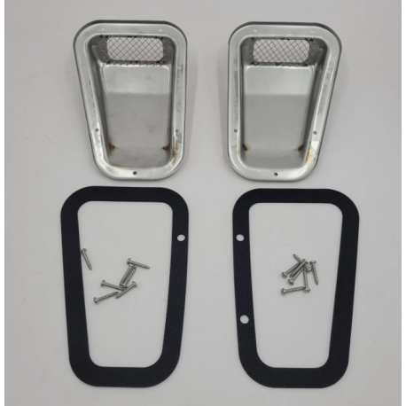 Land Rover Defender Stainless Steel Wing Top Air Intake Grill PAIR Left & Right