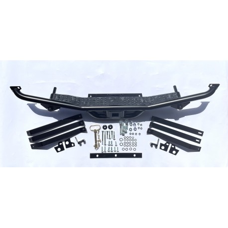 NAS Style Rear Step Bumper w/ 2" Receiver Black Chequer Plate Part BA7824UK