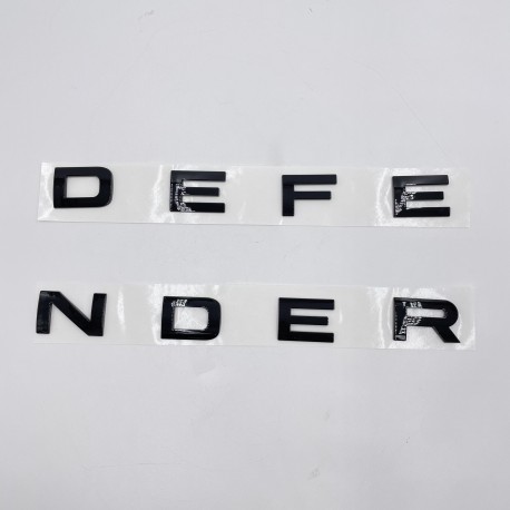 LR DEFENDER 20-22 FRONT GLOSS BLACK LETTERS HOOD BADGE FT-LRE040