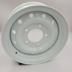 16'' x 6.5 Heavy Duty Wolf Steel Wheel Part ANR4583W scratched back side N2 !