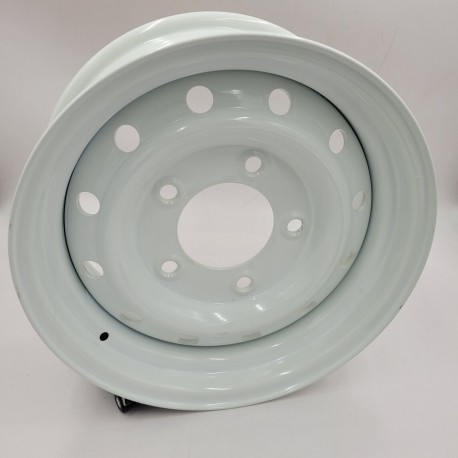 16'' x 6.5 Heavy Duty Wolf Steel Wheel Part ANR4583W scratched back side N2 !