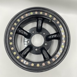 LR Defender /Discovery I /RR Classic Real Beadlock Wheels 16x8 Gloss Black N1 Scratched