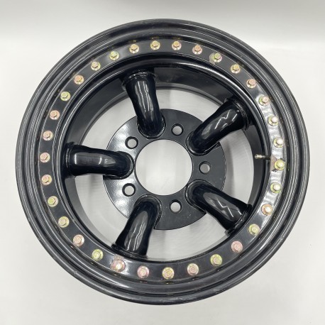 LR Defender /Discovery I /RR Classic Real Beadlock Wheels 16x8 Gloss Black N3 Scratched