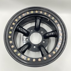 LR Defender /Discovery I /RR Classic Real Beadlock Wheels 16x8 Gloss Black N4 Scratched