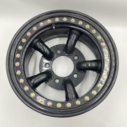 LR Defender /Discovery I /RR Classic Real Beadlock Wheels 16x8 Gloss Black N5 Scratched