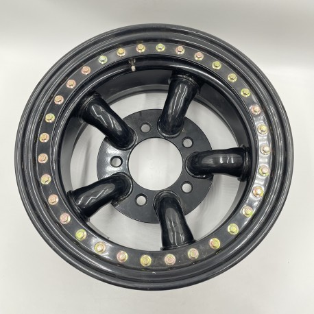 LR Defender /Discovery I /RR Classic Real Beadlock Wheels 16x8 Gloss Black N5 Scratched
