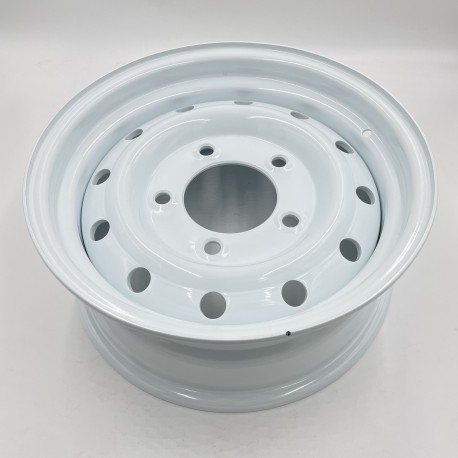 16'' x 6.5 Heavy Duty Wolf Steel Wheel Part ANR4583W scratched back side N3 ! 16'' x 6.5 Heavy Duty Wolf Steel Wheel Part ANR4583W scratched back side N3 !