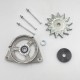 USED Repair KIT For LR DEFENDER V8 Alternator RTC5218E incl: Fan / Pulley / Front Cover with Bearing