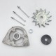 USED Repair KIT For LR DEFENDER V8 Alternator RTC5218E incl: Fan / Pulley / Front Cover with Bearing
