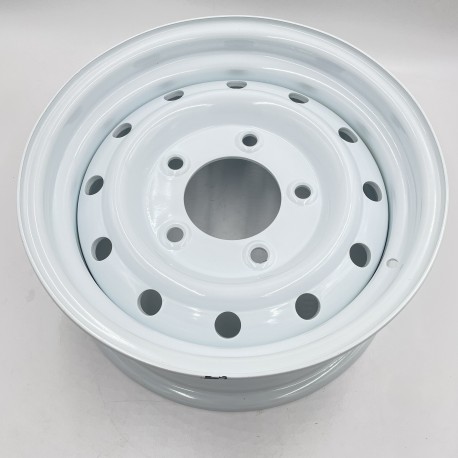 16'' x 6.5 Heavy Duty Wolf Steel Wheel Part ANR4583W scratched back side N3 !