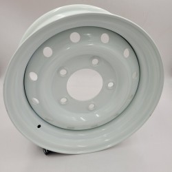 16'' x 6.5 Heavy Duty Wolf Steel Wheel Part ANR4583W scratched back side N3 !