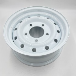 16'' x 6.5 Heavy Duty Wolf Steel Wheel Part ANR4583W scratched back side N3 !