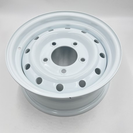 16'' x 6.5 Heavy Duty Wolf Steel Wheel Part ANR4583W scratched back side N3 !