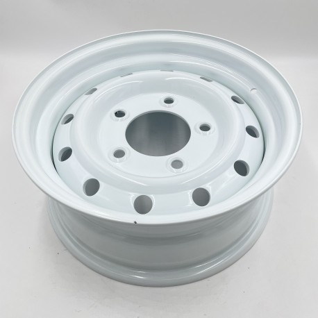 16'' x 6.5 Heavy Duty Wolf Steel Wheel Part ANR4583W scratched back side N3 !