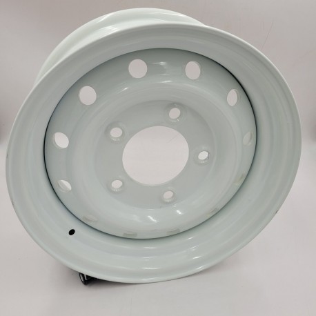 16'' x 6.5 Heavy Duty Wolf Steel Wheel Part ANR4583W scratched back side N3 !