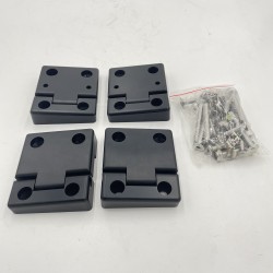 LR SERIES DEFENDER Aluminum Front Door Hinge Kit in Black DA1305UK