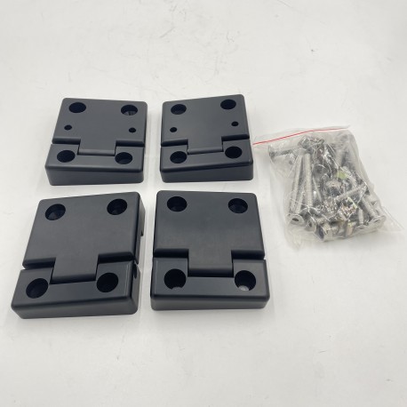 LR SERIES DEFENDER Aluminum Front Door Hinge Kit in Black DA1305UK