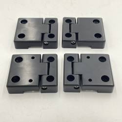 LR SERIES DEFENDER Aluminum Front Door Hinge Kit in Black DA1305UK