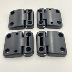 LR SERIES DEFENDER Aluminum Front Door Hinge Kit in Black DA1070UK