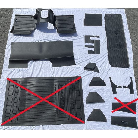 LR DEFENDER R380 RHD Barrier Mat Black SET UK009-29 Not a full kit !!!