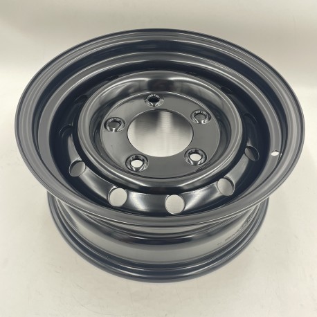 SET OF 5 16'' x 6.5 ET:20 Heavy Duty Wolf Steel Wheel Black Part ANR4583