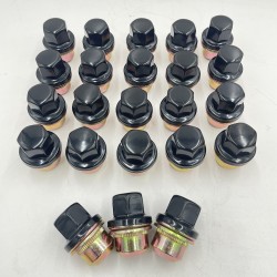 LR DEFENDER DISCOVERY RRC Alloy Wheel Black Lug Nut RRD500560BUK SET X23