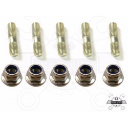 Set of 5 stud 25mm M10 & nut flanged Range Rover Discovery / Defender TE110051L