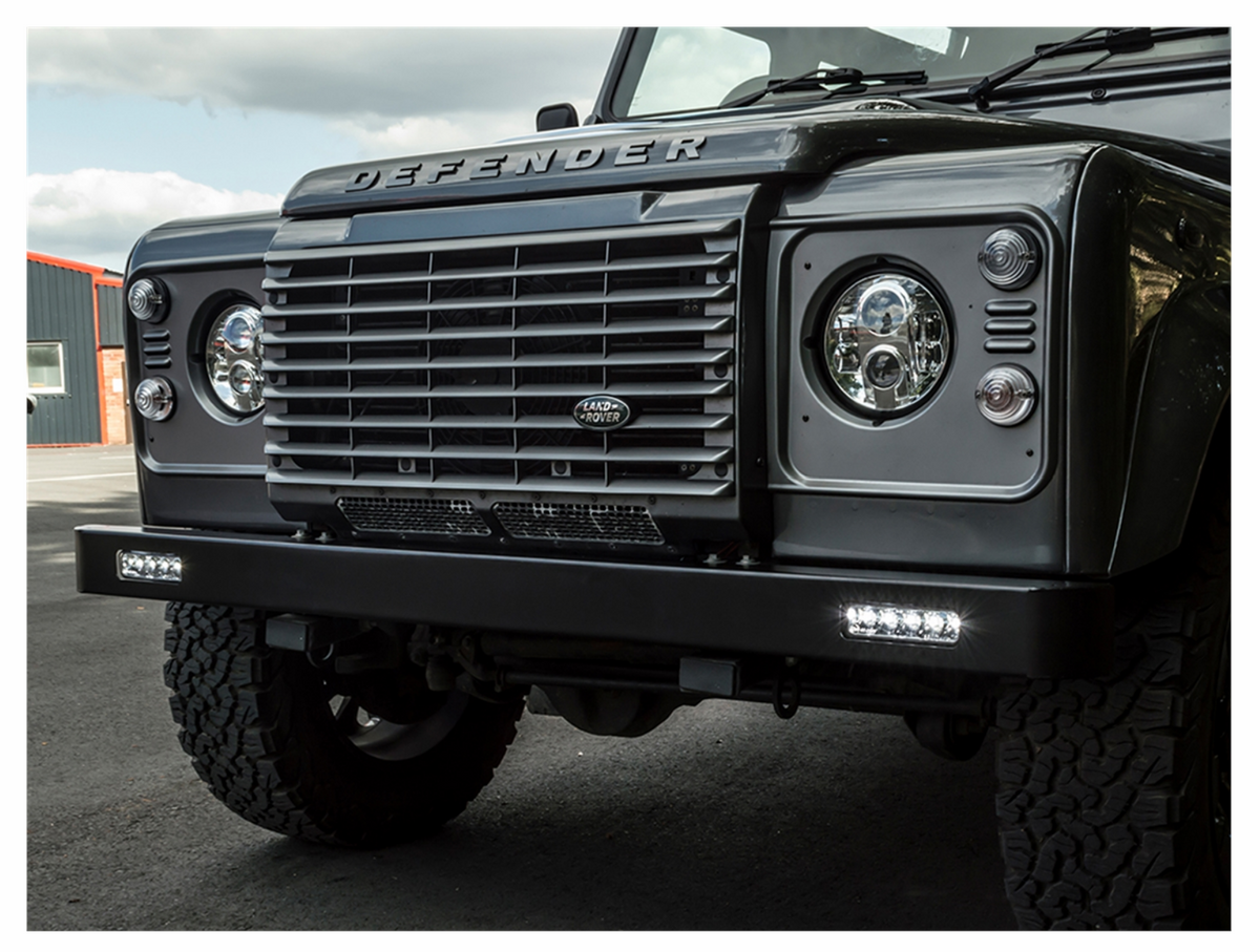 Defender Front Bumper with End Caps & LED Lights Part DA9500XS