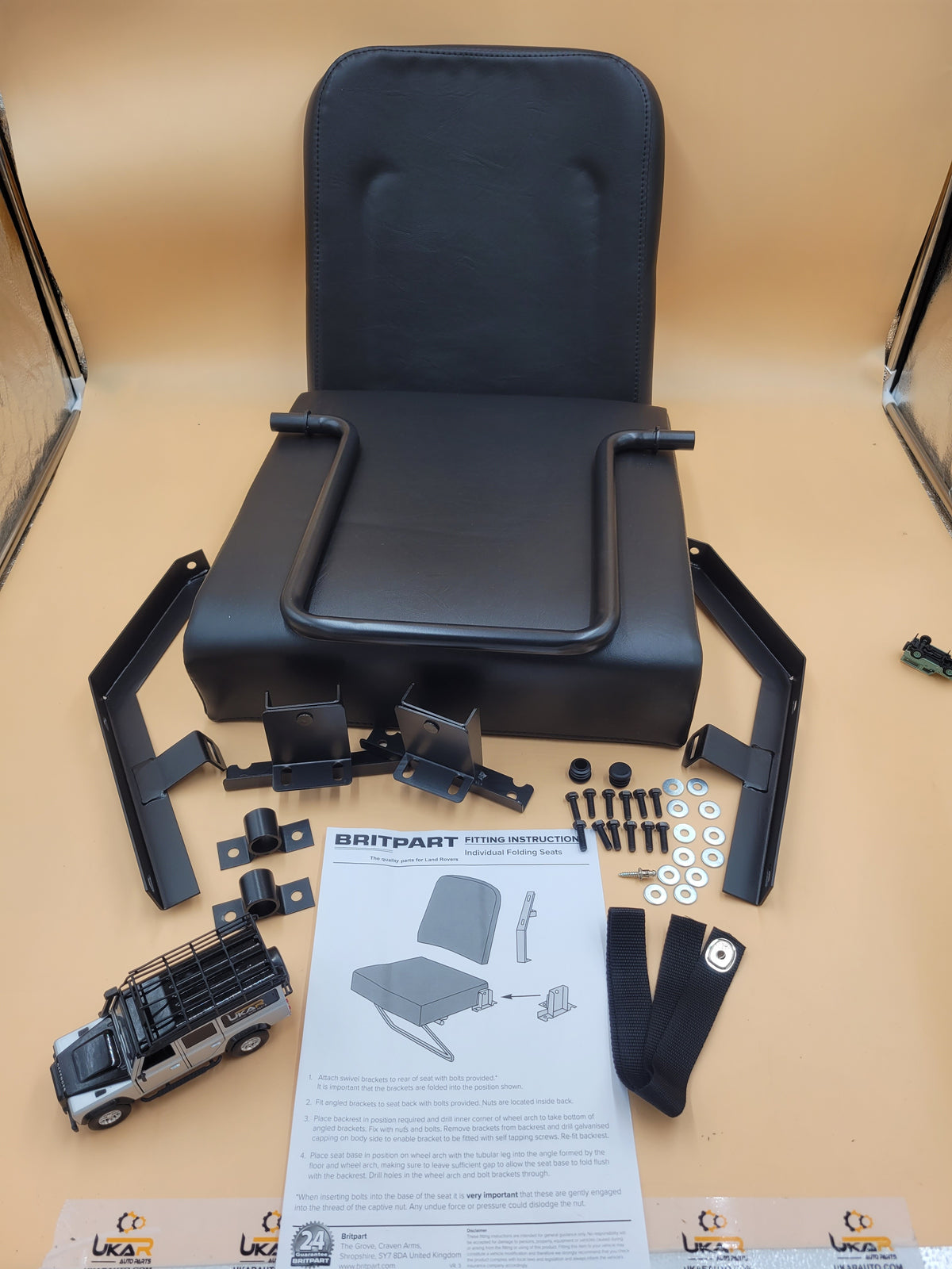 Seat Rear Fold Up Vinyl Black Part DA4067 set by 4