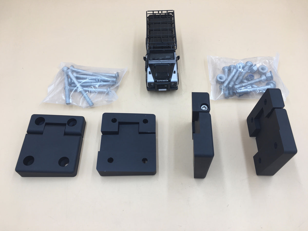 SERIES DEFENDER Aluminium Rear Side Door Hinge Kit Anodised Black Finish DA1306