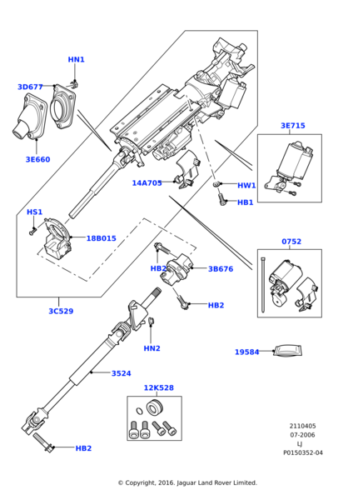 Land Rover Lower Shaft Lower Genuine Bolt M8 x 33mm QYG500100LR