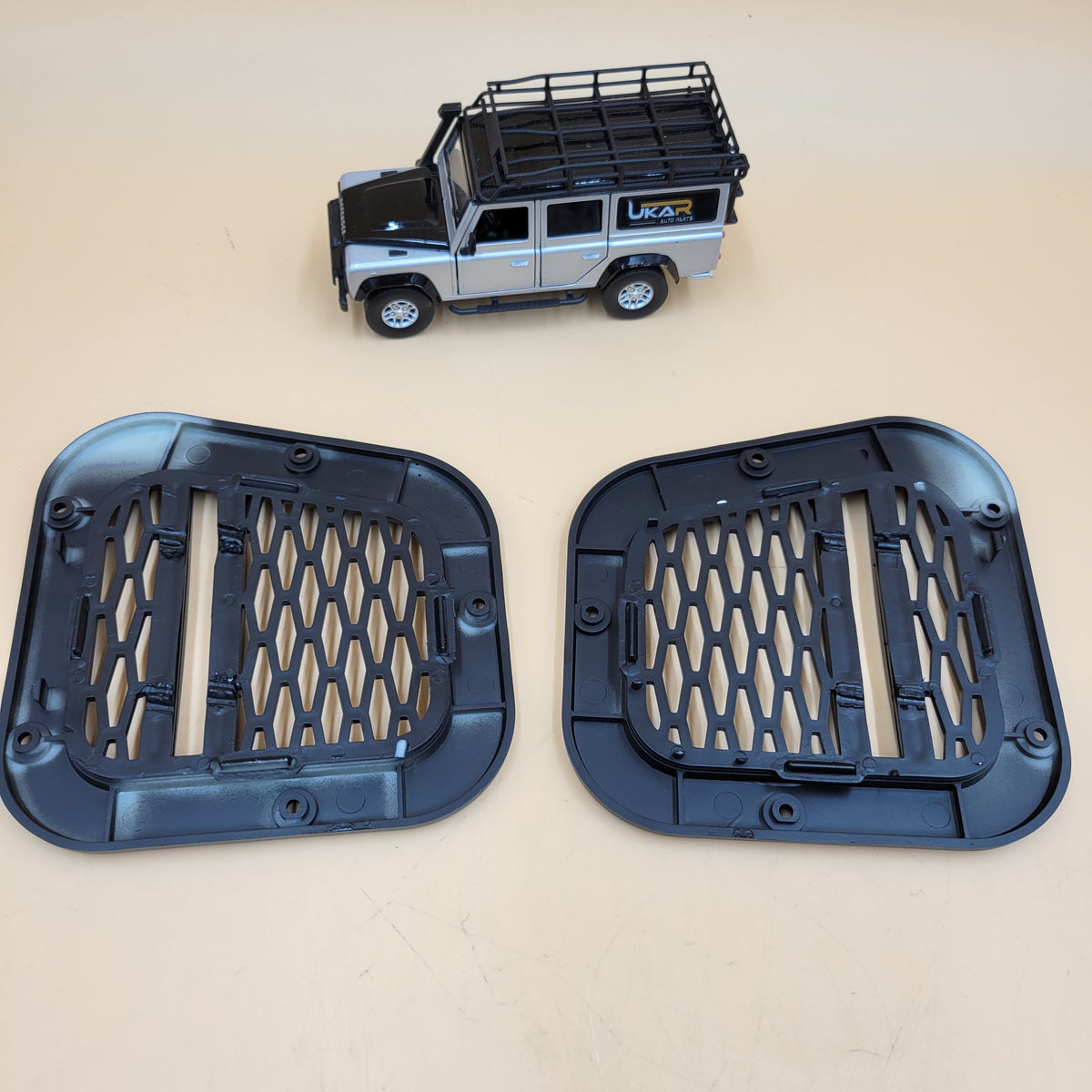 LR DEFENDER -16 Satin Gloss Black Sport Side Intake Vent SET of LH&RH BA5920UKM