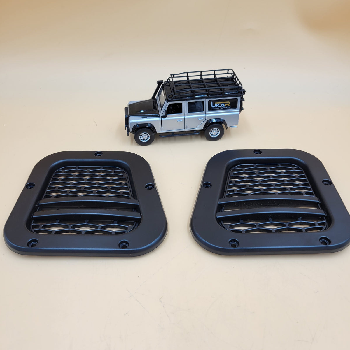 LR DEFENDER -16 Satin Gloss Black Sport Side Intake Vent SET of LH&RH BA5920UKM