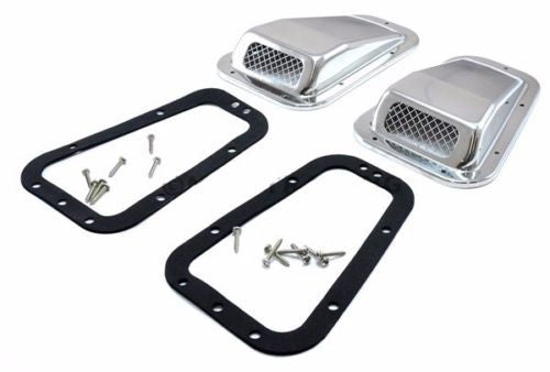 Land Rover Defender Stainless Steel Wing Top Air Intake Grill PAIR Left & Right