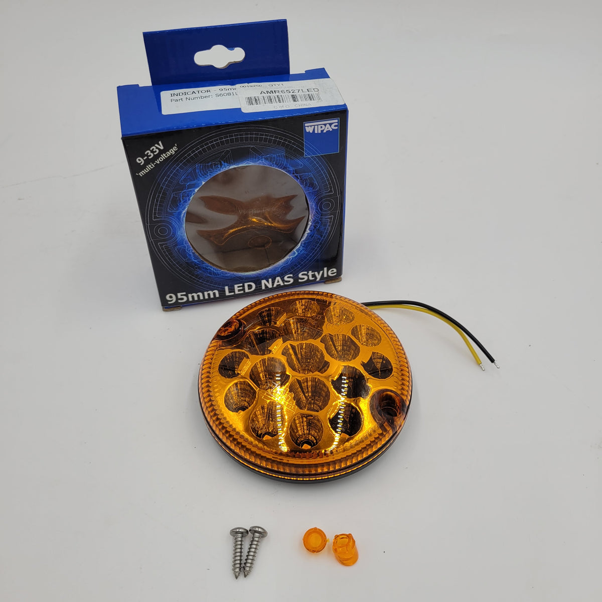 Coloured LED Amber Indicator Light 95mm Part AMR6527LED