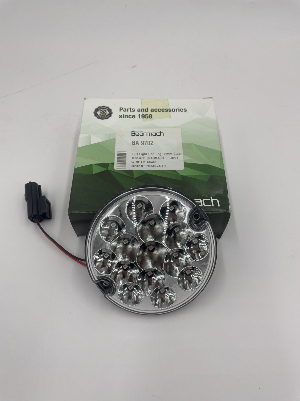 LR DEFENDER Clear LED Red Fog Light 95mm BA9702