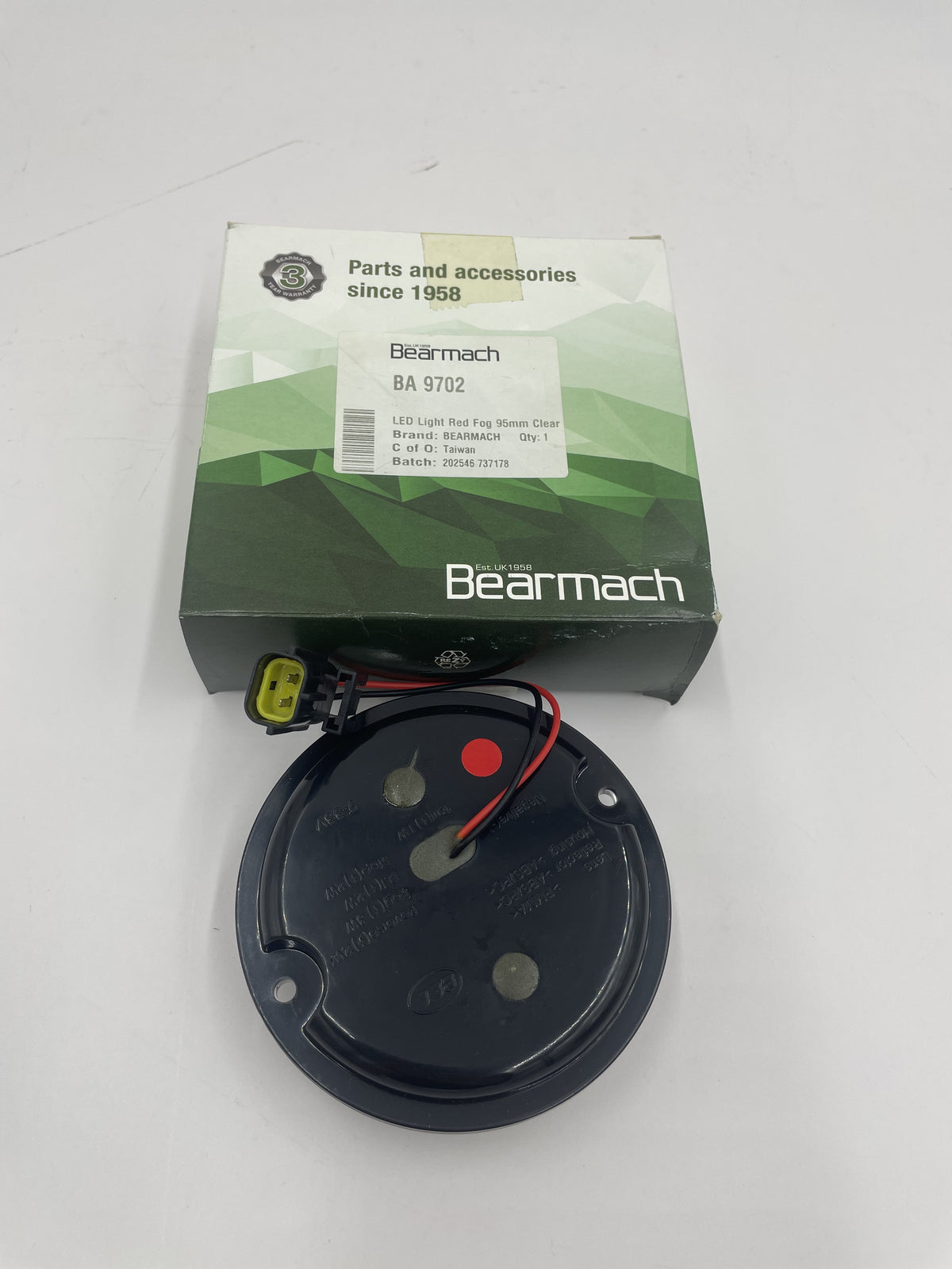 LR DEFENDER Clear LED Red Fog Light 95mm BA9702